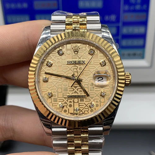 2024高品質スーパーコピー時計 ロレックス デイトジャスト 36mm 126233G シャンパン コンピューター