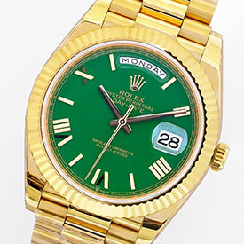 2024年新作 ロレックスコピー デイデイト 40mm M228238-0061 グリーン文字盤  2836ムーブメント搭載！noob工場