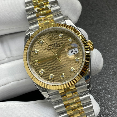 ロレックススーパーコピー時計 デイトジャスト 36mm 126233 シャンパンフルーテッド