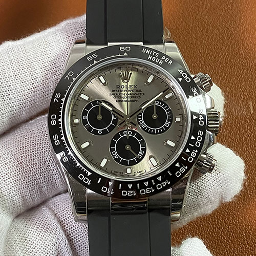 ロレックスコピー デイトナ M116519LN-0027 スチール/ブラック ラバー