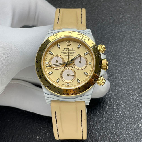 ロレックスコピー コスモグラフ デイトナ40mm GOLDEN ESSENCE ゴールド カーボン
