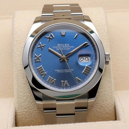 ロレックスコピーM126300-0017 デイトジャスト41mm ブルーローマ文字盤 新ギャラ スーパーコピー n級品