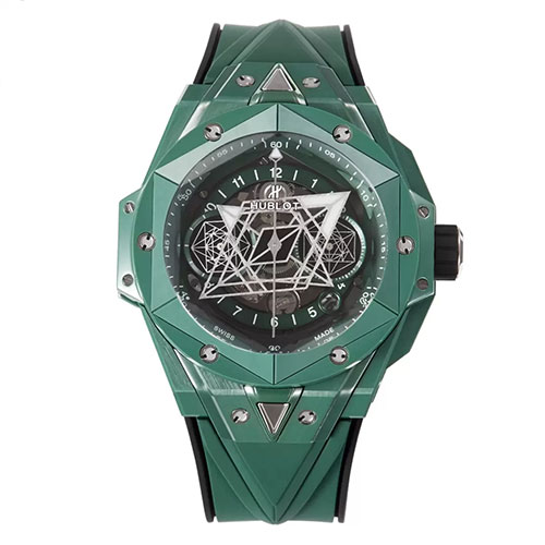 HUBLOTコピー 新品 ビッグ・バン ウニコ サンブルーII グリーンセラミック 418.GX.5207.RX.MXM22