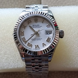 ロレックスコピー時計 デイトジャスト279174 ホワイト 28mm ローマ ジュビリーブレス