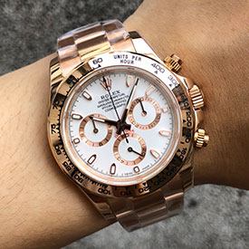 ロレックス116505 コスモグラフ デイトナコピー時計 40mm エバーローズゴールド アイボリー