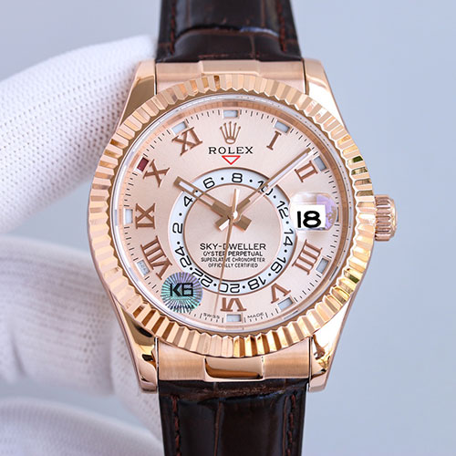 送料無料ロレックス スカイドゥエラー M326135-0004 ピンク 42mm ブランドスーパーコピー