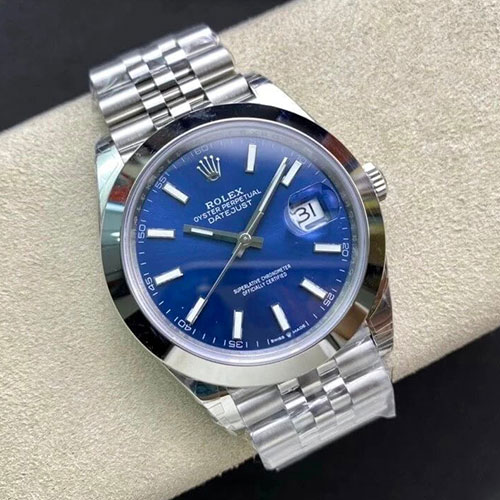 ロレックスコピー時計レビュー M126300-0002 デイトジャスト 41mm ブルー OY