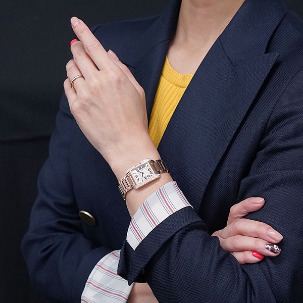 CARTIER カルティエ タンク アングレーズ SM WT100002 レディース腕時計