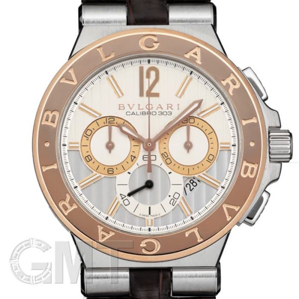 BVLGARI ブルガリ ディアゴノ カリブロ303 クロノグラフ DG42C6SPGLDCH
