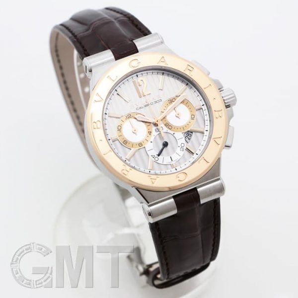 BVLGARI ブルガリ ディアゴノ カリブロ303 クロノグラフ DG42C6SPGLDCH